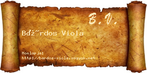 Bárdos Viola névjegykártya